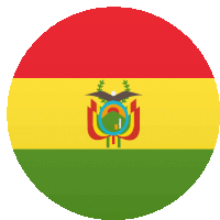 a circle with a red yellow and green flag with a coat of arms on it