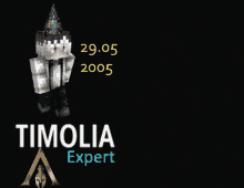 a black background with timolia expert written in white