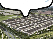 an artist 's impression of a large residential area