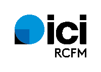 a logo for ici rcfm with a blue circle in the center