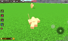 a screenshot of a video game shows a character laying on the grass