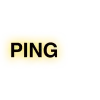 a white background with the word ping in black letters