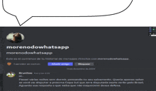 a computer screen with a speech bubble and the name morenodowhatsapp