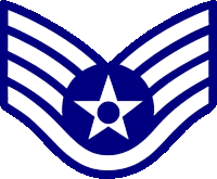 a blue and white logo with a star in the middle