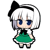 a little girl with white hair and blue eyes is wearing a green dress with a black bow