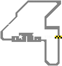 a drawing of a race track with a checkered flag and a star .