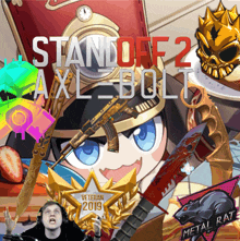 a poster for standoff 2 axl bolt with a man holding a gun