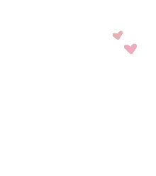 two pink hearts are floating in the air on a white background