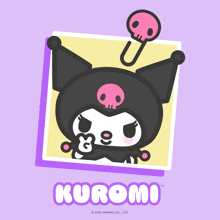 a picture of a cartoon character with the name kuromi on the bottom