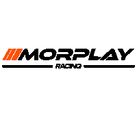 a logo for morplay racing is shown on a white background