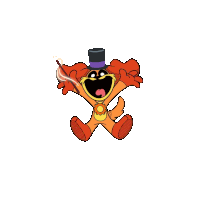 a cartoon dog wearing a top hat and a wand