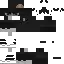 a black and white pixel art of a person wearing a hat and pants .