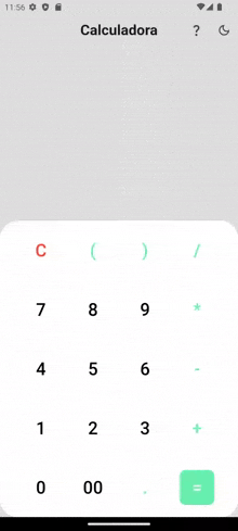 a cell phone screen shows a calculator with the numbers 52 * 2 / 2 on it