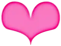 a pink heart on a white background that is very large