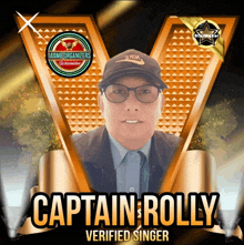 captain rolly is a verified singer with a nike hat on