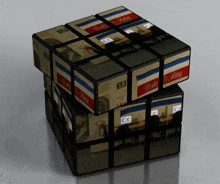 a rubik 's cube with costa rica written on the side