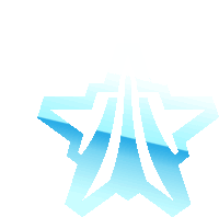 a blue star on a white background with the letter a visible