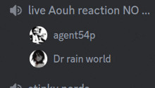 a screenshot of a live aouh reaction no.