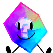 a colorful cube with a question mark on its face