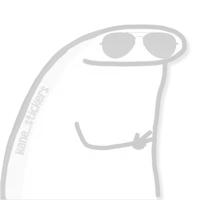 a drawing of a stick figure wearing sunglasses and a sticker that says kane_stickers