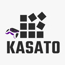 a logo for a company called kasato with a video game controller .