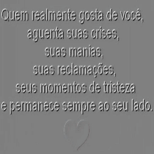 quem realmente gosta de voce aguenta suas crises suas manias