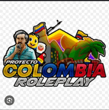 a logo for proyecto colombia roleplay shows pablo escobar