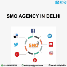 an advertisement for smo agency in delhi with icons