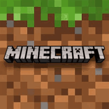 a picture of the minecraft logo on a brick wall .