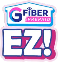 a logo for g fiber prepaid says ez on it