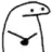 a black and white drawing of a clock with a face on it .