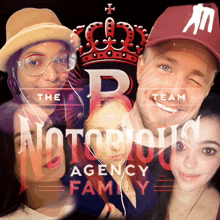 a poster for the notorious agency family shows a man and two women