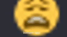 a blurred image of a smiley face with the words bottem tect written below it