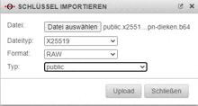 a screenshot of a window that allows you to import a raw file .