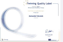 a certificate that says twinning quality label on the top