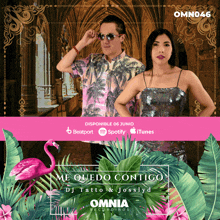 a poster for omnia recordings featuring a man and a woman