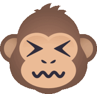 a cartoon monkey with its eyes closed