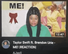 a video of taylor swift ft. brendon urie called me reaction