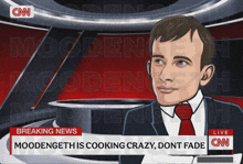 a cartoon of a man on cnn news