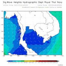 a map of sig wave heights hydrographic department royal thai navy