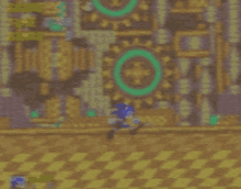 a blurred image of sonic the hedgehog running in a video game