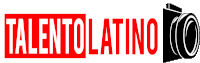 a red and black logo for talentolatino