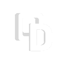 a white logo with the letter l and the letter d