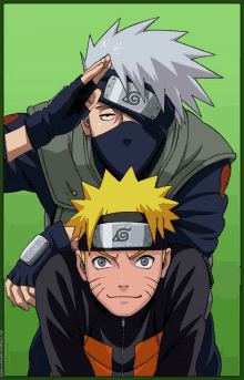 a picture of naruto and kakashi from the anime naruto shippuden