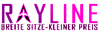 the logo for rayline breitte sitze-kleiner preis