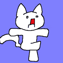 a pixel art drawing of a cat with a surprised look on its face