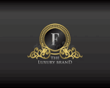 a luxury brand logo with the letter f in a circle