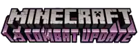 a logo for minecraft a combat update is shown