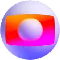 a blue circle with a pink and orange gradient in the middle