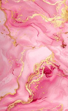 a pink marble texture with gold swirls and spots